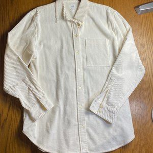 Soft White Ribbed Jacket - Gap
